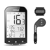 CYCPLUS Fahrradcomputer GPS Wireless, 2,9 Zoll Bildschirm ANT+ Fahrradcomputer GPS mit Bluetooth Funktion. Fahrrad Tachometer Geschwindigkeit/Trittfrequenzsensor Radfahren Mount 3 in 1 verpackt