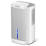 KNKA Luftentfeuchter, Luftentfeuchter Elektrisch, 1,1 l, Raumentfeuchter unter 28dB für Wohnung, Badezimmer, Keller, mit Automatischer Abschaltung und Schlafmodus, Farbiges Nachtlicht (Weiß)