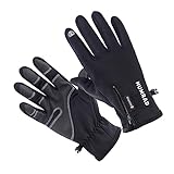 TEMPNAP 1Paar Winterreithandschuhe für Herren wasserdichte Winddichte rutschfeste Outdoor für Radfahren Andere Sportarten mit Touchscreen Funktion