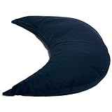 GIRAFFENLAND Halbmond mit Bio-Hirseschalen Köper dunkelblau - Bio-Hirsekissen | mit zusätzlichem Bio-Inlett