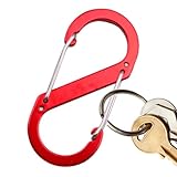 S-Karabiner, Schlüsselanhänger, robust, Camping-Zubehör für Outdoor-Reisen, Rucksackreisen, Schlüsselorganisation