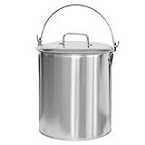 Konischer Eimer mit 10 Litern aus Edelstahl, ideal für den Transport von Flüssigkeiten und Mischungen in Industrie- und Reinigungsumgebungen.