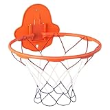 Basketballkorb für den Innenbereich, leiser Basketballkorb für den Innenbereich, 32 cm, leises Basketbälle, Dribbling für Training, faltbar, wandmontiertes Outdoor-Spielzeug mit klebender Rückseite