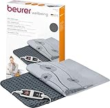 Beurer HK 125 Heizkissen (XXL-Format, mit 6 Temperaturstufen, Abschaltautomatik und LED-Schalter, maschinenwaschbar), grau, 1 Stück (1er Pack), 60 x 40 cm