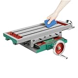 Kreuztisch Frästisch Multifunktion, Arbeitstisch Fräsen X-Y Schiebetisch Einstellbar Hohe Präzision mit Skala, Arbeitstisch Maschine Fräsmaschine mit Feste Backen 57.5 x 33.5cm