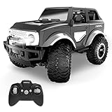 DEERC Ferngesteuertes Auto, 1:18 SUV mit LED-Scheinwerfern, 2,4 GHz, 160 Minuten Spiel, All-Terrain MonsterTrucks Off-Road Crawler, Geschenke für Jungen und Mädchen, Kinder