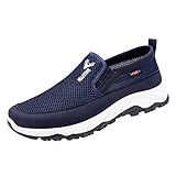 Générique Laufschuhe für Herren, Sneaker, Running, Herren, Sneaker, Herren, atmungsaktiv, atmungsaktiv, rutschfest, Slip auf Wandern, Komfort, Blau A., 39 EU