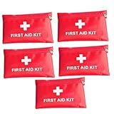Hoement 5stücke Hilfe Tasche Mini Notfall Erste Hilfe Behälter Sanitätskoffer Organizer Kompakt Leicht Tragbar Für Reisen Camping Wandern Outdoor-aktivitäten Schule Fitness Aufbewahrung