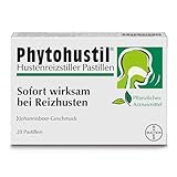 Die 20er Packung der Phytohustil Hustenreizstiller Pastillen in praktischen abtrennbaren Blistern, optimal auch für unterwegs