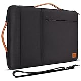 Ayztantine Laptop Tasche Laptop-Hülle, Umhängetasche for 10 Zoll, 13 Zoll, 14 Zoll, 15,6 Zoll, 17 Zoll Notebooks mit Mehreren Taschen(Black,15.6-inch)