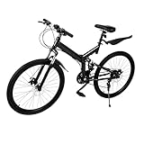 ARBGO 26-Zoll Faltrad Mountainbike, Faltrad, Premium Mountainbike, mit Schutzblechen Erwachsenes Fahrrad 21-Gang Schaltung, Verstellbarer Sitz, für Jungen Mädchen Damen und Herren