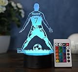 Optechvisual Fußballlampe LED Nachtlicht Torjubel-Pose Geschenk für Fußballfans Liebhaber des Spiels LED Tischlampe Kinderzimmer oder Wohnzimmer, geschenkidee Fußballspieler Fußball Trainer