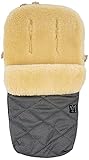 Kaiser 6541112 Lammfell Fußsack Natura, anthracite waffle