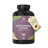 Artischocken Kapseln Hochdosiert – 2400 mg pro Dosis – 60 mg Cynarin – 28.800 mg Artischocke – 12:1 Extrakt – 300 vegane Kapseln – Laborgeprüft – Made in Germany – TRUE NATURE®