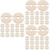 HOMSFOU 3 Sätze Liebesknopfverschluss Handwerk Herstellung Mütze Strickknöpfe Gold Stricken Werkzeug Knöpfe Für Holzhüte Holzknöpfe Für Hüte Hutzubehör Beige 50 Stück * 3