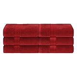 Blau Nile Mills Premium Viskose Bambus-Mischung Handtuch Set, 650 GSM Modern Hand Towels Purpurrot