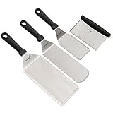 Exklusives Grillwender Set aus hochwertigem Edelstahl - BBQ Grillset in erstklassiger Qualität für Hamburger & Braten - Bratenwender und Bratenheber für Indoor und Outdoor