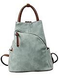 irisaa Damen Rucksack Daypack Tasche Umhänge Tasche Schulrucksack Schultertasche für Frauen und Mädchen, Damen Tasche:Türkis Grün