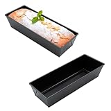 Kasten Kuchenform rechteckig 31 cm dunkelgrau PFOA-frei - 2er Set - Königskuchen Backform mit Antihaft-Beschichtung - Backzubehör Brotbackform Form zum Backen 230° hitzebeständig auslaufsicher