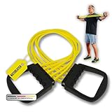 Deuser Expander Original mit Griffen, Gelb 10-50 kg, Seit über 50 Jahren gefertigt in Solingen, Deutschland, Aus Naturlatex, Für Krafttraining/Fitness/Sport/Klimmzug/Yoga