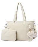 Makukke Cord Tote Bag Shopper Tasche Damen Umhängetasche Groß Handtasche Schultertaschen für Arbeit Büro Reisen Einkaufen Schule