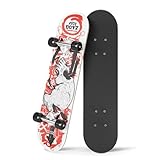 Rude Boyz Skateboard, komplett, 61 cm, Mini-Cruiser mit Aluminium-Trucks für Kinder, Jungen, Mädchen, Jugendliche, Anfänger, alle Niveaus