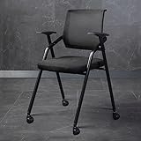 Ergonomische Konferenzstühle mit Rollen - Bürostuhl klappbar für Zuhause, Schule, Trainingsraum, Wartezimmer