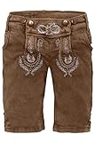 Hangowear Unisex - Kinder Kinder Jeansshort in Lederhosenoptik Hellbraun, Schlamm, 98/104