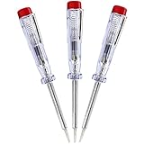 com-four® 3x VDE Strom- und Spannungsprüfer, Multitool mit Schraubenzieher und Phasenprüfer, Schraubendreher Elektro-Zubehör (003 Stück - Spannungsprüfer)