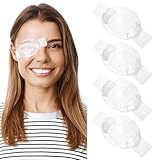 COMNICO 4 Stück Augenschutz Transparente Verstellbare Medizinische Augenklappe Kunststoff Bequeme Augenmaske Atmungsaktive Augenschutzschilde für Linke Oder Rechte