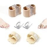 4 Stück Zehenkorrektur, Zehenspreizer und Zehenschiene, Hammerzehen Schiene, Hammerzehen Hallux Valgus Ballenzehen Korrektur Zeh Gebrochen, Korrektur Schiene Zehenspreizer Silikon Herren Damen