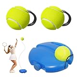 Jomdjmskes Tennis Trainer, Trainer Tennistrainer Set, Baseboard Set mit 2 Rebound Ball Selbststudium Übungs-Trainingswerkzeug Tennistrainingsausrüstung, Tennisball Praxis für Solotraining Erwachsener