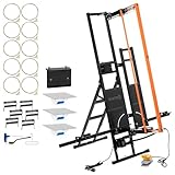 BAUTEC Styroporschneider ALUCUTTER PROFI » 1.350/330mm » Heißdrahtschneider » Set inkl. 10 Schneidedrähte, Fußschalter, Gerüsthalterung, 3 Schleifraspel, 6 Styrogrips