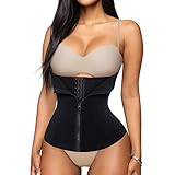 CHUMIAN Unterbrust Korsage Damen Waist Trainer Cincher Gürtel Korsett Bauch Weg Body Shaper Corsage Taillenformer Bauchweggürtel für Gewichtsverlust (Schwarz, Large)