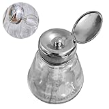 Ciieeo Leere Pumpflasche aus Glas 150 Ml Nagellackentferner Flasche mit Pumpe Kompakt und Nachfüllbar für Nagelkunst und Make Up Entferner
