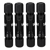 ifundom 2 Sätze Photovoltaik-steckverbinder Multi Verlängerungskabel Für Solarpanel Solar- Draht Solarkabel Kabelverlängerung Für Solarpanel Sonnenkollektor Black Plastik 8 Stücke * 2