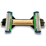 twinshaver Glatzen Rasierer 0mm + 4 Rasierklingen, Schnittschutz & 80% Zeitersparnis, Körper & Kopfrasierer, Nassrasierer Herren & Damen (Schwarz)