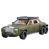 QZKUUELCA Maßstabgetreues Automodell 17 cm Maßstab Kraftfahrzeuge 1/32 for Rolls-Royce Phantom Modifiziertes Geländefahrzeug Pull Back Car Miniatur Motorfahrzeug Modelle(Green)