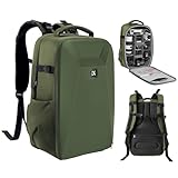 K&F Concept Kamerarucksack Fotorucksack mit Hartschale Kameratasche mit 15,6-Zoll-Laptopfach und Regenschutz, Rucksack für Drohnen