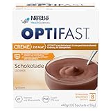 OPTIFAST Diät Creme Schokolade zum Abnehmen | eiweißreicher Mahlzeitenersatz mit wichtigen Vitaminen und Mineralstoffen | schnell zubereitet und lecker im Geschmack | 8 x 55g