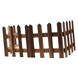 ibasenice Carbonisiertes Korrosionsbeständiges Holz-gartenzäunelement Lang Wetterfester Landschaftszaun für Garten Balkon-dekoration Leicht Langlebig und Rustikal Gestaltet