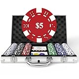 HEITOK Pokerkoffer Set – 300 professionelle 11,5g Casino Pokerchips mit Eisenkern, Aluminiumkoffer, Zubehör & Spielkarten – Komplettset für Texas Hold’em, Blackjack, Zuhause, Party, Geschenkidee