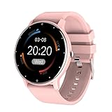 Micmetago Smartwatch Damen & Herren – Elegante Gesundheitsuhr mit EKG, Blutdruck & Schlafanalyse, Metallarmband, Fitness Tracker mit Sportmodi, Pulsuhr für Alltag, Job & Familie (Babypink)