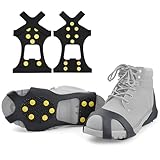 10 Schuhspikes Anti Rutsch Schuhspikes, Schuhkrallen Stretch Schuhe Spikes Für Schnee-und Eiswanderungen, Winter Outdoor Sports Klettern(S)