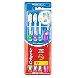 Colgate Extra Clean Zahnbürste, Medium, (1 Packung, 4 Stück)