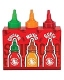 FLYING GOOSE Sriracha scharfe Chilisaucen Mischkarton in 3 Geschmacksrichtungen, ideal zum Verschenken, Würzsaucen aus Thailand zum Würzen, Dippen und Verfeinern, 3 x 100 ml Multipackung