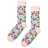 Happy Socks Flower Sock (DE/NL/SE/PL, Numerisch, 36, 40, Regular, Regular, Mehrfarbig)