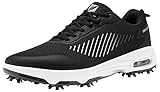 Fenlern Herren Golfschuhe Mesh Atmungsaktive Leichte Golf Sport Luftgepolsterte Schuhe Mit 9 Golf Spikes (Schwarz-Weiß, 44)