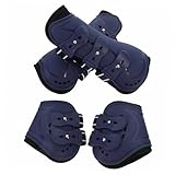 POPETPOP 4 Stück Pferdebeingamaschen Pferdebeinschützer Pferdefußabdeckung Pferdetrailgamaschen Reitstiefel Pferdestiefel Pferdeorthese Pferdetransportgamaschen