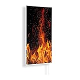 Könighaus Bild Infrarotheizung – Strahlende Wohlfühlmomente – TÜV SÜD - 5 Jahre Garantie - 600 Watt - Infrarot Wandheizung (Motiv: Feuer)